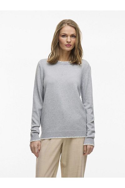VILA Strickpullover Rundhals