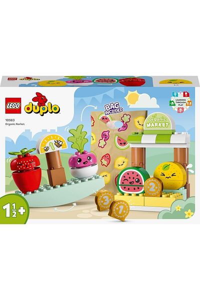 LEGO ® DUPLO® First Organic Greengrocer 10983 - مجموعة بناء ألعاب تعليمية لمرحلة ما قبل المدرسة (40 قطعة)