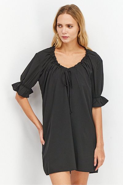 NA-KD Women Plain Mini Dress, Black