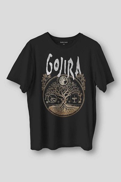 Kendim Seçtim Μαύρο T-shirt Gojira Metal Music Κιθάρα Κιθάρα Ροκ Μουσική με στάμπα Unisex T-shirt