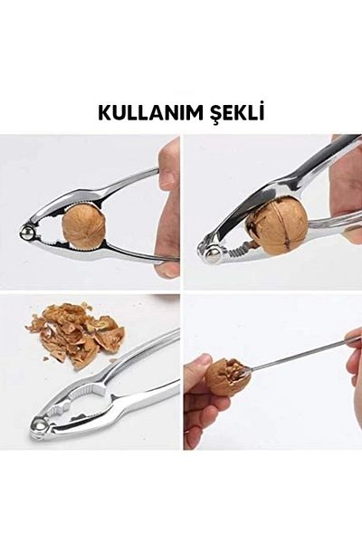 Yenimiyeni Stainless Metal Walnut and Hazelnut Cracker