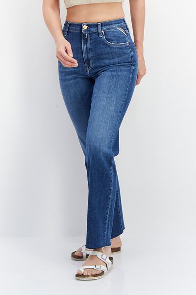 Replay Women Regular Fit Washed Stretchable Jeans, Medium Blue