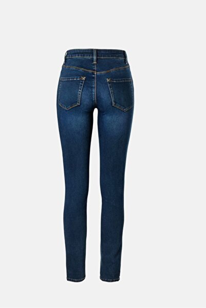 Tchibo Women Skinny Fit Mid Rise Stretchable Jeans, Medium Blue