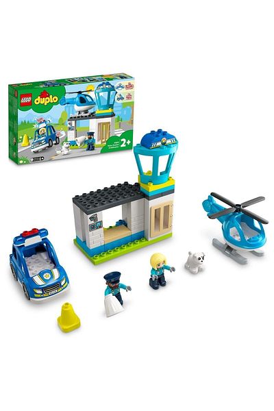 LEGO ® DUPLO® Rescue Police Station and Helicopter 10959 - Creative Toy Building Set (40 Pieces)