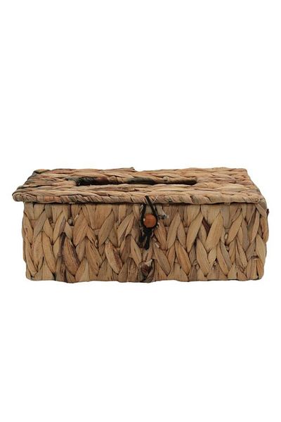 ALSAIF Wicker Napkin Box Rectangle Brown