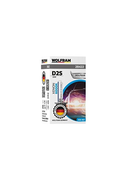 WOLFRAM D2S Xenon Ampul Beyaz Işık 6000K 12V 35W