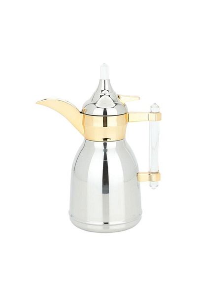 ALSAIF Plastic Pot With Transparent Handle 0.35 Liters Silver