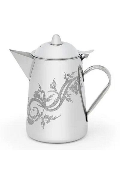 ALSAIF Steel Maxima Bucket Wooded 3 Liters Silver