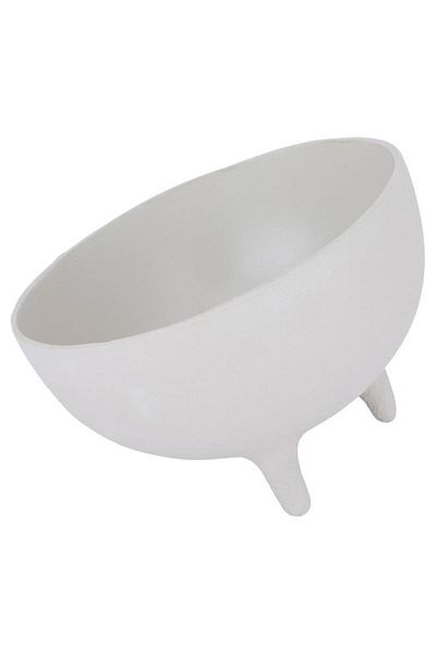 ALSAIF Painted Iron Pot 9 X 16 X 16 Cm Round Light Grey