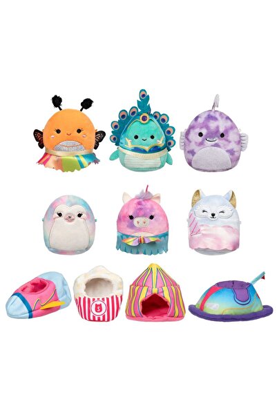 Squishmallows مجموعة ملابس ميكرامالو 6 مجسمات + 4 إكسسوارات + 4 ملابس MM0022