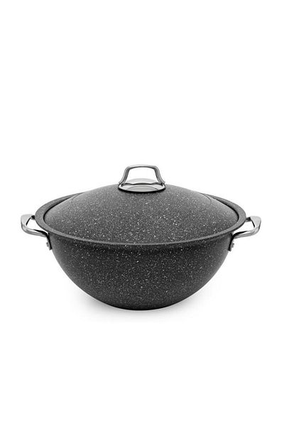 ALSAIF Haskafer Granite Cooking Pot 32 Cm Steel Handle Gray