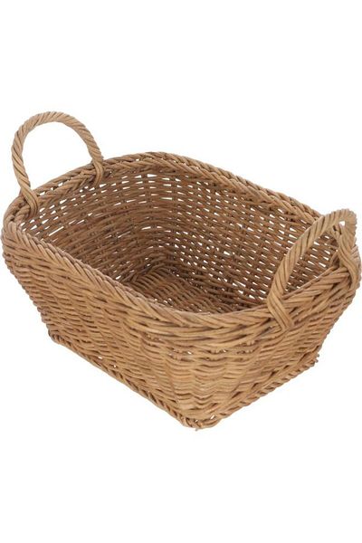 ALSAIF Wicker Basket 30X20X12 Cm Handle Brown