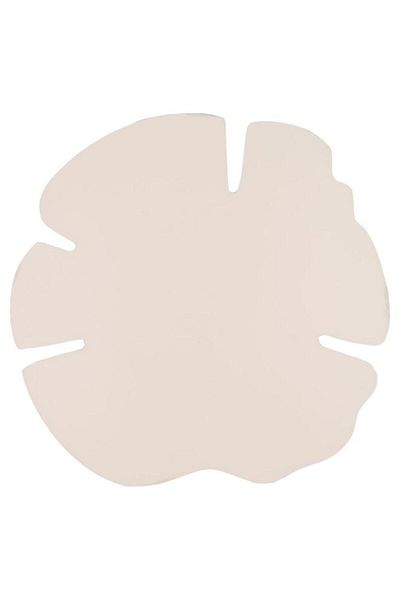 ALSAIF Painted Iron Sweet Dish 27 X 27 X 2.9 Cm Leaf Shape Light Beige