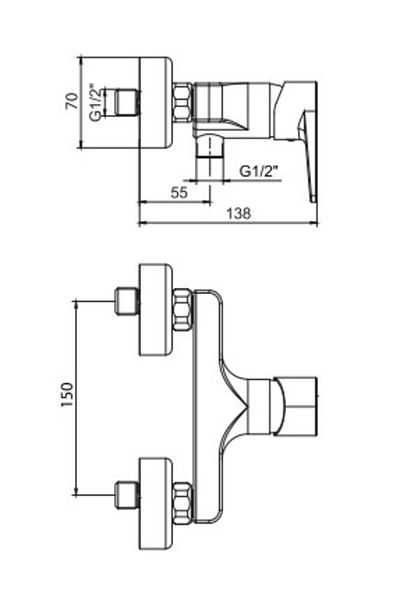 Eca Dalia Shower Faucet 102154033