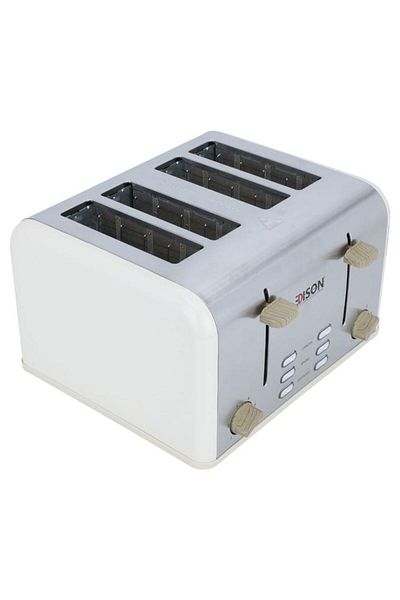 ALSAIF Electric Toaster 1600 Watt 4 Slices Wooden Beige