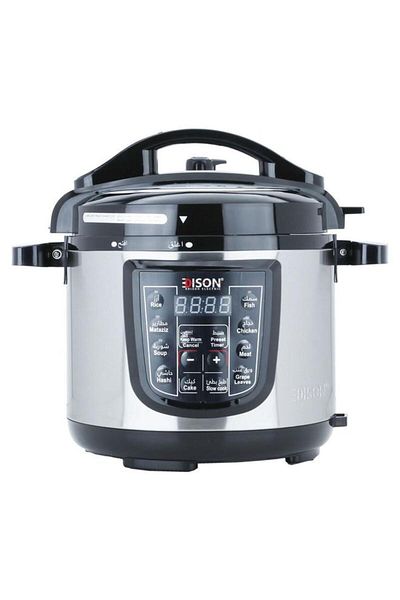 ALSAIF Electric Pressure Cooker 4 Liters 10 Programs 800 Watts Granite Bowl Black