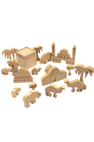 na neşeli ahşap DES01 Ramazan Ayına Özel 4 Büyük Takımı 'XXL' Özel Ramazan Sü...