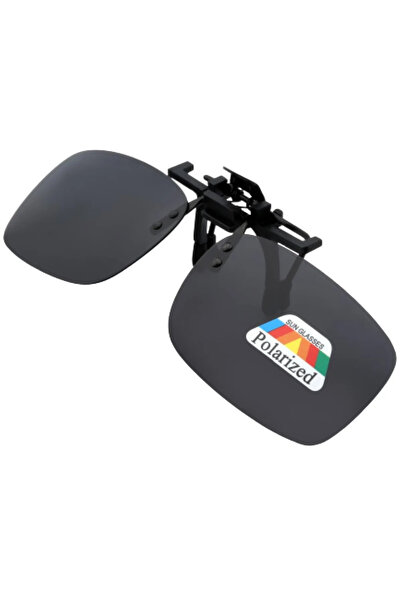 Safari UV400 Korumalı, Polarize Siyah Güneş Camlı Gözlük Klipsi – Gözlük Üstüne Takılabilir SK1745