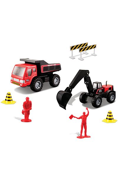 Maisto Construction Vehicles Truck and Bucket Construction Set Red