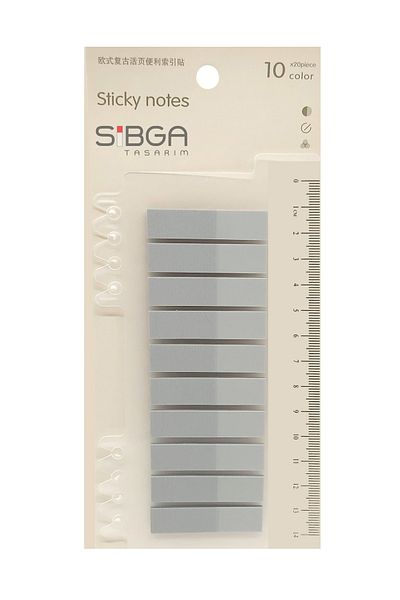 sibga tasarım 200 Sheets Transparent Gray Colored Postit - Bookmark Bookmark Sticker Note Paper