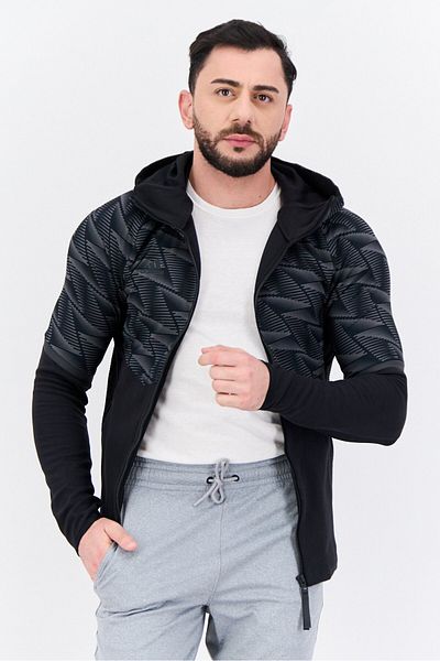 adidas Men Sportswear Fit Long Sleeves Training Hoodies, Black