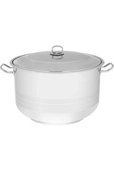 ALSAIF Steel Pot 40 X 26 Cm Side Handles Silver
