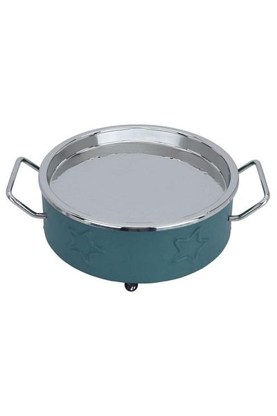 ALSAIF Steel Food Warmer 26 X 18 X 14 Cm Double Blue