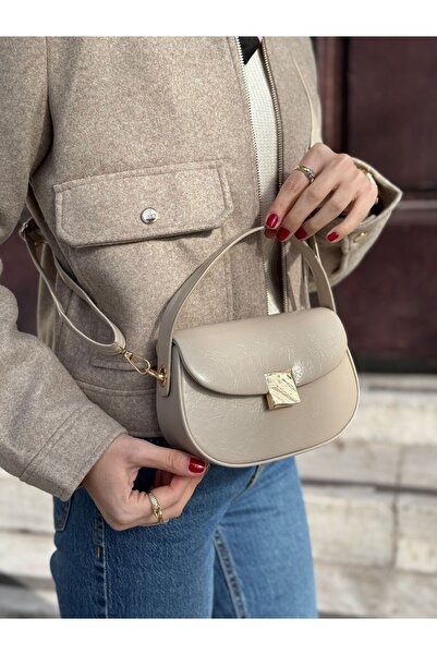 Night Geanta de mana si de umar Sara Model Light Mink pentru dama