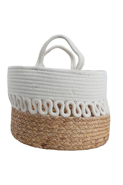 ALSAIF Cotton Baskets Set 25 30 35 Cm Round 3 Pieces Beige