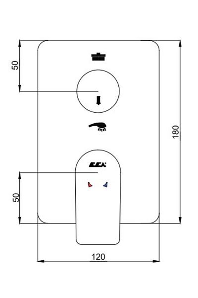 Eca Dalia Concealed Bathroom Faucet Surface Mounted 2 Way 102167242 -Kde