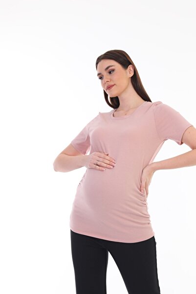 MEGHAN L.A تي شيرت من القماش القطني المرن للأمهات من Dusty Rose