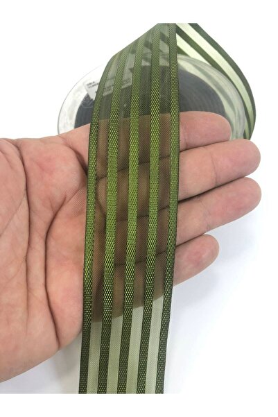 Hobigram Πράσινη Κορδέλα Σατέν Διακοσμητική Πέντε Σειρών Η τιμή είναι για 1 μέτρο – Κορδέλα