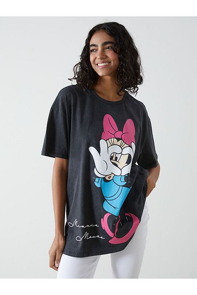 LC Waikiki New Season Crew Neck Minnie Mouse Printed Women's T-Shirt - S5Gv70Z8