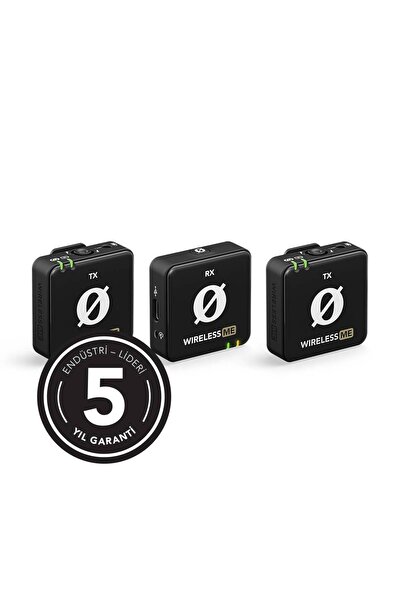 Rode Wireless ME Dual Kompakt Kablosuz İkili Yaka Mikrofonu (Siyah) - Distribütör Garantili