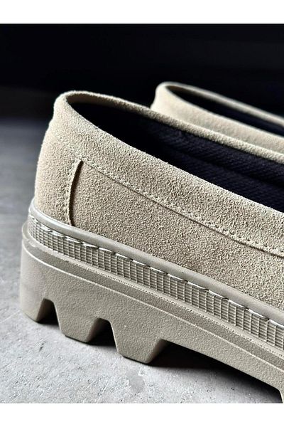 Angoravi High Sole Classic Shoes Mink Suede