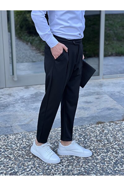 ElitWear Men's Carrot Cut Boyfriend Adjustable Waist Jogger Pants