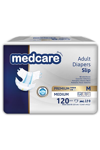 MEDCARE Yetişkin Hasta Bezi Medium PREMİUM SERİ (Orta Boy) 120 Adet
