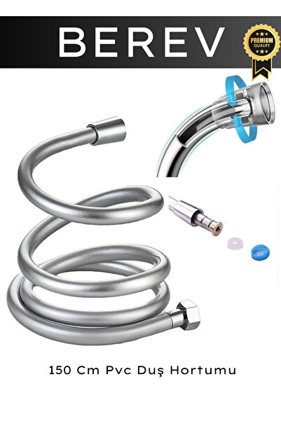 Berev Gri Paslanmaz Kopmaz Patlamaz Kaliteli Pvc Duş Hortumu Tüm Duş Setleri ...