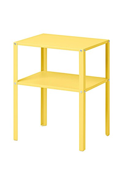 Generic طاولة بجانب السرير، صفراء زاهية، 42×34 سم