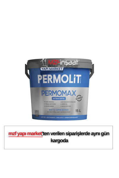 Permolit PERMOLİT Permomax Antibakteriyel Mat İç Cephe Boyası 3.5 LT