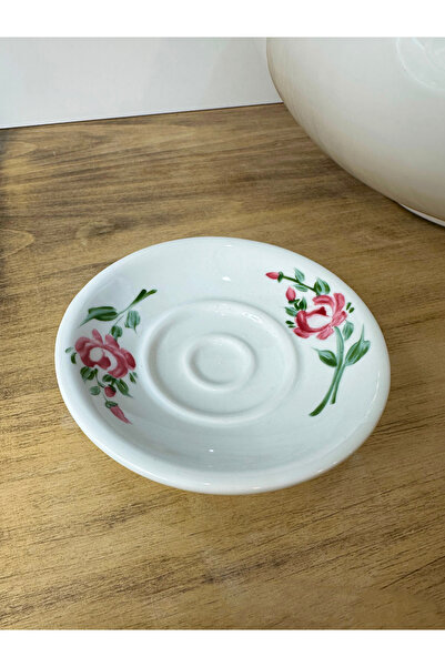 Karan Porselen Porselen El yapımı Katı Sabunluk Pembe gül