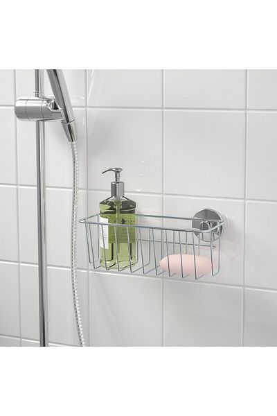 erorex Basket with suction cup, zinc plated, 24x11 cm