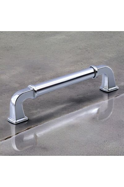 Badem10 Alfa Metal Argintiu Crom Culoare Mâner 96 Mm Mobilier Bucătărie Sertar Dulap Dulap Ușă Mânere Mâner