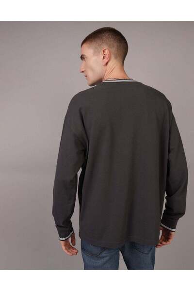 AMERICAN EAGLE AE Long-Sleeve Pique T-Shirt