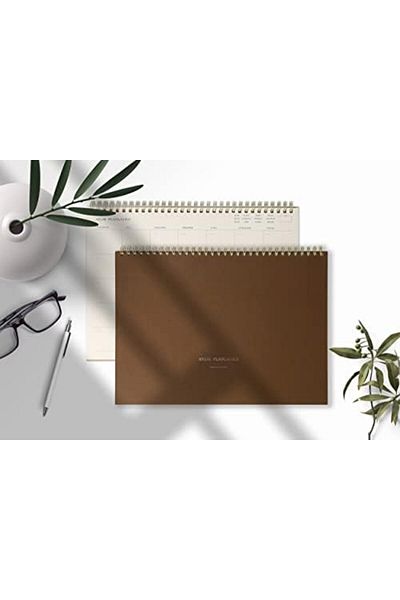 STOREMAX Slm Promotional Monthly Undated Planner with Spiral - 110Gr Ivory Paper, 21X29.7 Cm, 24 Sheets, Bo
