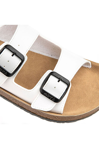 Muya Yuna Adjustable Upper Belt and Anatomical Sole Nubuck Women's Slippers