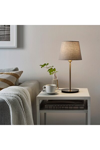 erorex Table lamp base, nickel-plated, 30 cm