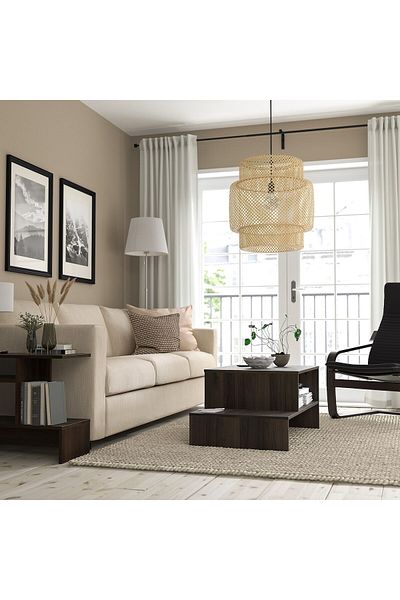 erorex Coffee table, dark brown, 90x55 cm