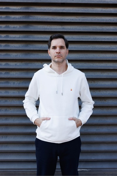 ACC WEAR Premium Kapişonlu Sweatshirt Beyaz %100 Pamuk