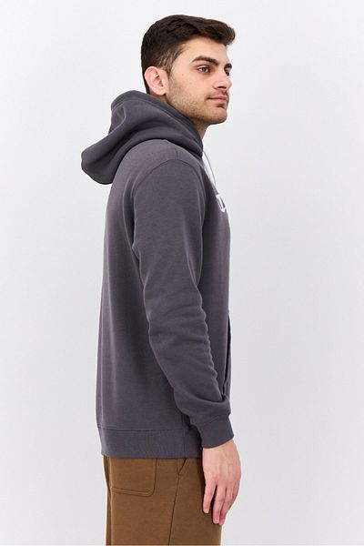 Champion Men Sportswear Fit Long Sleeve Outdoor Hooded Sweatshirt, Grey